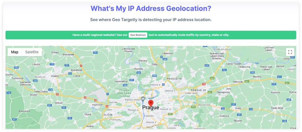 通过 GeoTargetly 检查你的 IP 地理定位。